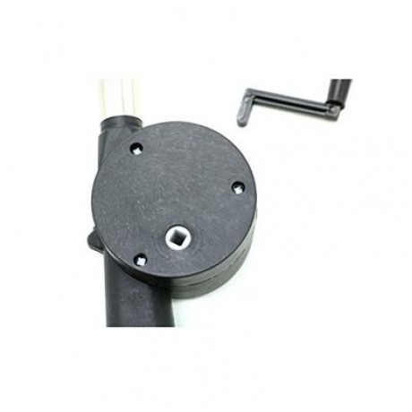 Outdoor Picnic Camping Hand Crank Powered Barbecue BBQ Grill Fan Air Blower (BLACK)