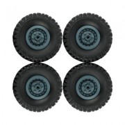 Rubber Tyre for WPL B - 1 / B - 24 Military Truck 4PCS (DEEP BLUE)