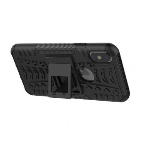 Luxury Back Matte Soft Silicon Case Candy Colors Full Cover for iPhone X (BLACK)