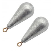 Water Droplet Shape Solid Fishing Special Regulus Lead 2pcs (PLATINUM)