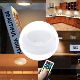 Remote Control Puck Light LED Kitchen Cabinet Lamp 1pcs (WHITE)