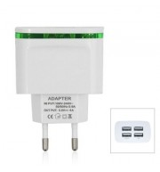 Universal 5V/4A EU Plug 4 USB Ports  Wall Power Supply Adapter Charger (WHITE)