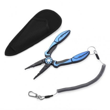 FG - 1034 Aluminum Fishing Plier Braid Cutter Hook Remover (BLUE)