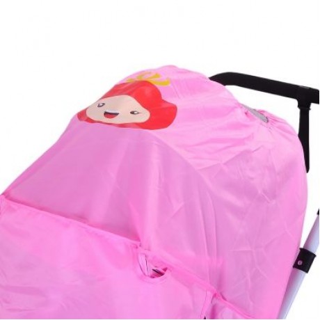 Baby Stroller Accessories Zipper Pushchair Universal Rain Cover (HOT PINK)
