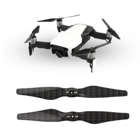 2PCS Quick Release Carbon Fiber Propellers for Mavic Air Drone (BLACK)