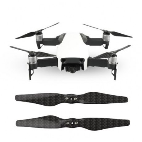 2PCS Quick Release Carbon Fiber Propellers for Mavic Air Drone (BLACK)