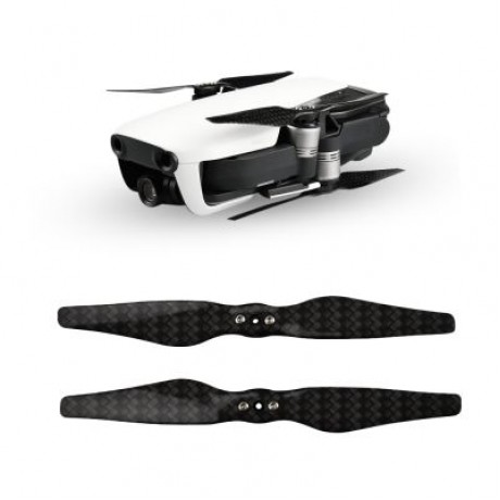 2PCS Quick Release Carbon Fiber Propellers for Mavic Air Drone (BLACK)