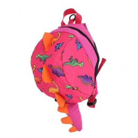 Lovely Cartoon Dinosaur Shape Kindergarten Backpack (PINK)