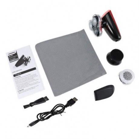 JINDING Electric Shaver Hair Trimmer Facial Cleansing Machine (RED)