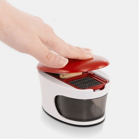 Manual Multi-functional Garlic Presser Ginger Slicer (RED)