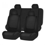 Universal High-quality Strip Print Car Seat Covers 9PCS (BLACK)
