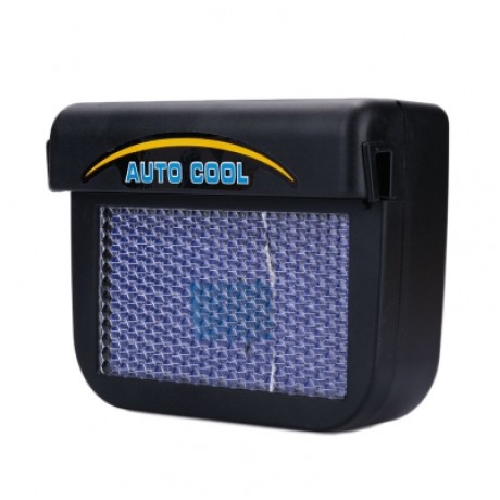 Solar Energy Car Auto Cool Air Vent With Rubber Stripping Car Ventilation Fan (BLACK)