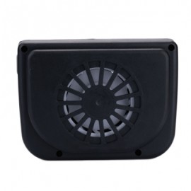 Solar Energy Car Auto Cool Air Vent With Rubber Stripping Car Ventilation Fan (BLACK)
