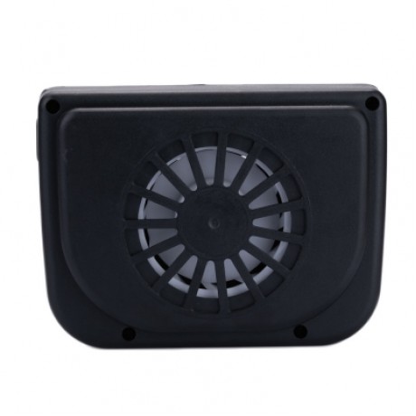Solar Energy Car Auto Cool Air Vent With Rubber Stripping Car Ventilation Fan (BLACK)