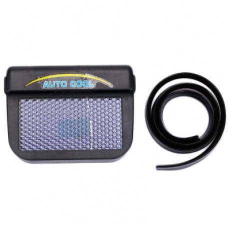 Solar Energy Car Auto Cool Air Vent With Rubber Stripping Car Ventilation Fan (BLACK)