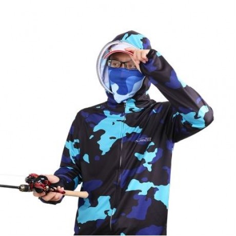 TSURINOYA Trulinoya Trendy Sun Protection Top Fishing Wear (NAVY CAMOUFLAGE)