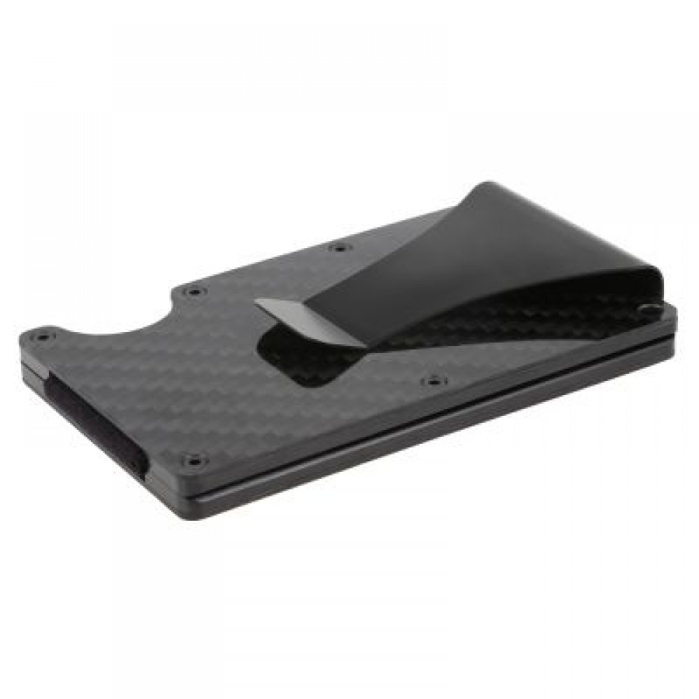 Carbon Fiber Anti-thief Men Wallet Money Clip Card Holder (BLACK)