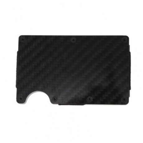 Carbon Fiber Anti-thief Men Wallet Money Clip Card Holder (BLACK)