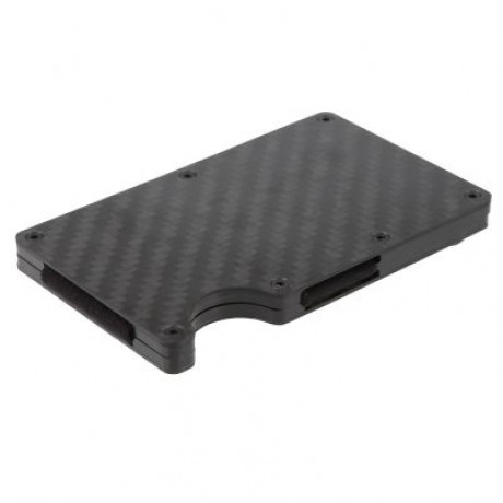 Carbon Fiber Anti-thief Men Wallet Money Clip Card Holder (BLACK)