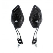 Mountain Bike Handlebar Rearview Vision Mirror Reflector 2pcs (BLACK)