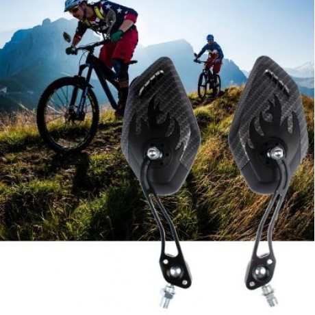 Mountain Bike Handlebar Rearview Vision Mirror Reflector 2pcs (BLACK)