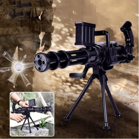Soft Crystal Water Polymer Bullet Gun Pistol Kids Plastic Toy (BLACK)