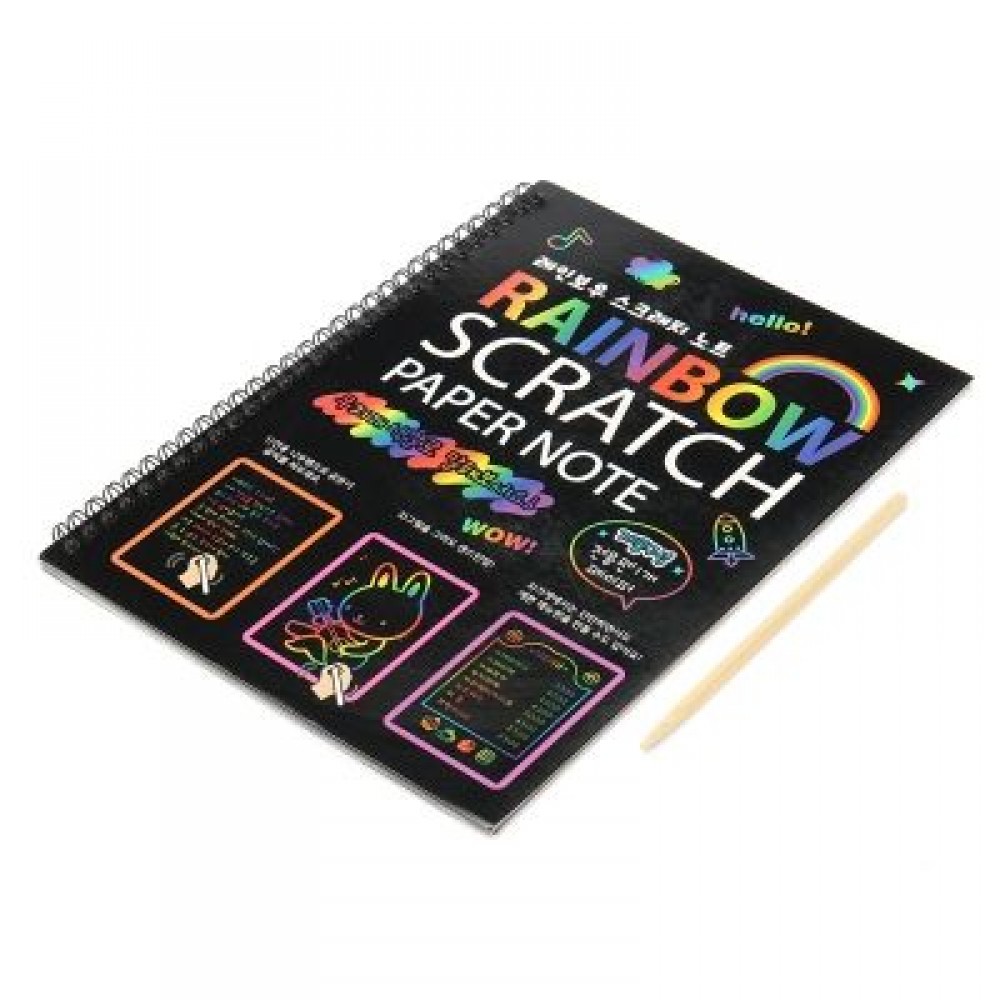 Fun Doodling Scratch Painting DIY Big Blow Painting Children Educational Toy (BLACK)