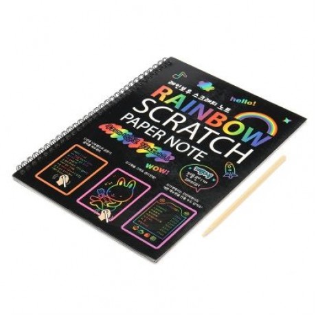 Fun Doodling Scratch Painting DIY Big Blow Painting Children Educational Toy (BLACK)