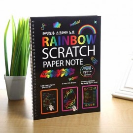 Fun Doodling Scratch Painting DIY Big Blow Painting Children Educational Toy (BLACK)