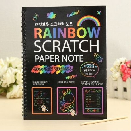 Fun Doodling Scratch Painting DIY Big Blow Painting Children Educational Toy (BLACK)