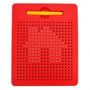Magnetic Ball Sketch Pad Tablet Kids Drawing Board Children Toy (RED)