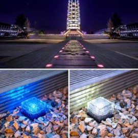 Solar Power LED Light Outdoor Waterproof Brick Lamp (WHITE)