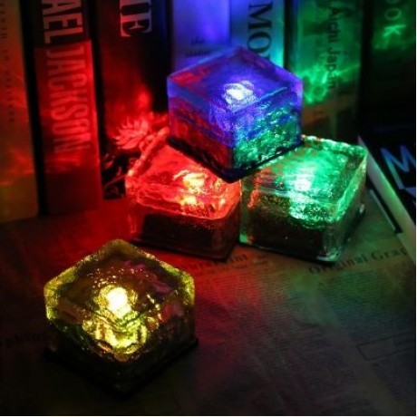 Solar Power LED Light Outdoor Waterproof Brick Lamp (WHITE)