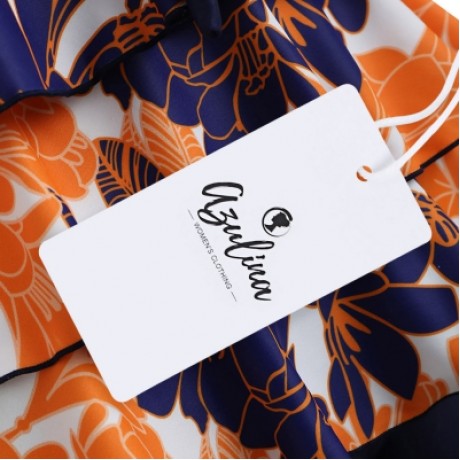 PLUS SIZE FLORAL BOWKNOT EMBELLISHED TANKINI SET (NAVY BLUE)