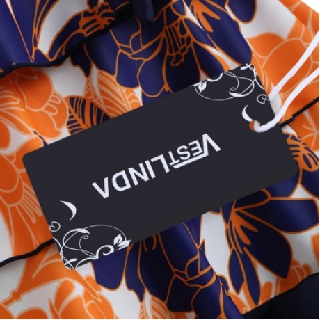 PLUS SIZE FLORAL BOWKNOT EMBELLISHED TANKINI SET (NAVY BLUE)