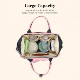 Diaper Bag Water-resistant Unicorn Pattern Separate Pockets (PINK)