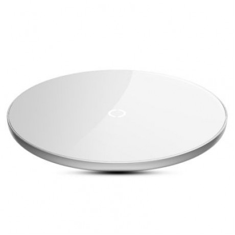 Baseus BSWC - P10 Simple Wireless Charger Aluminium Alloy (WHITE)