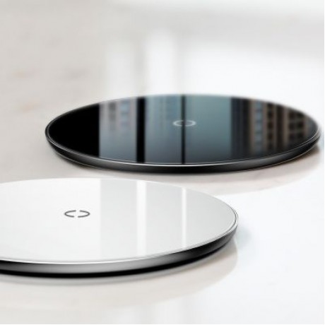 Baseus BSWC - P10 Simple Wireless Charger Aluminium Alloy (WHITE)