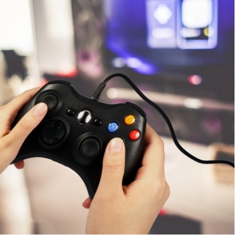 X - 360 Precision Wired Controller Perfect for Playing Game (BLACK)