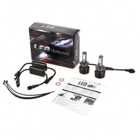 EV6 60W H7 Car LED Headlight Waterproof 6000K 10000lm (BLACK)