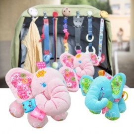 SOZZY Elephant Shape Music Bell Pull Rattles Hanging Toy (BLUE)