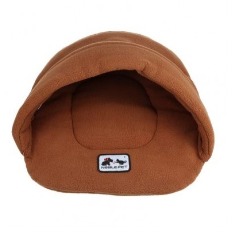 Soft Warm Cat Dog Bed House Pet Sleeping Bag (CAMEL BROWN)