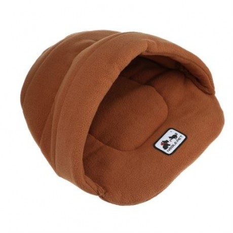 Soft Warm Cat Dog Bed House Pet Sleeping Bag (CAMEL BROWN)