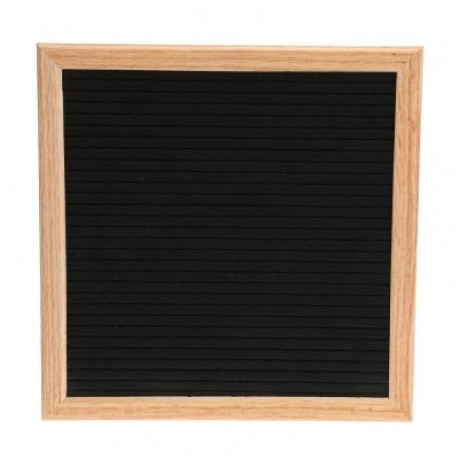 Household Wooden Felt Blackboard Message Letter Board (BLACK)