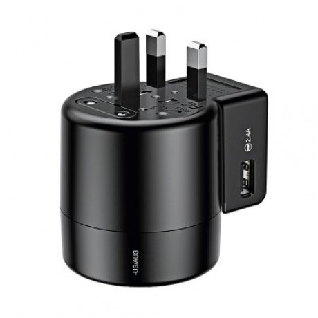 Baseus Multi-functional Conversion Socket with Rotatable Plug (BLACK)