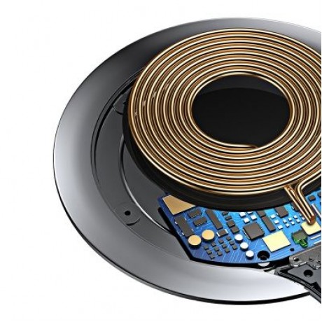Baseus BSWC - P01 Metal Wireless Charger Zinc Alloy 10W (BLACK)