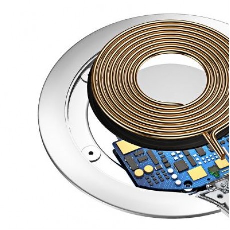 Baseus BSWC - P01 Metal Wireless Charger Zinc Alloy 10W (SILVER)