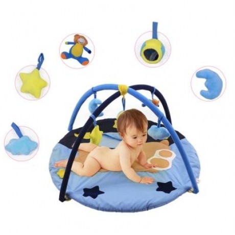 Cartoon Baby Kids Rug Floor Mat Children Game Play Carpet (BLUE)