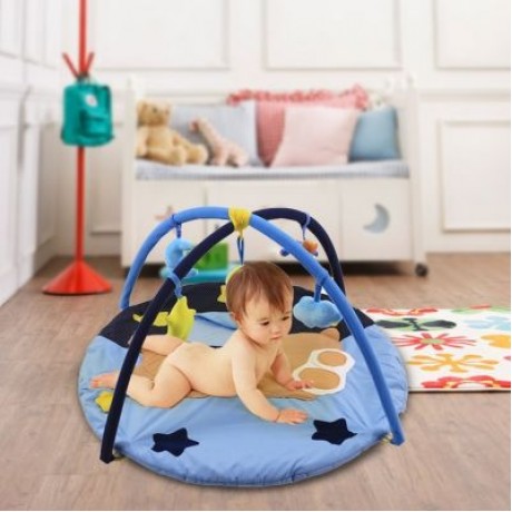 Cartoon Baby Kids Rug Floor Mat Children Game Play Carpet (BLUE)