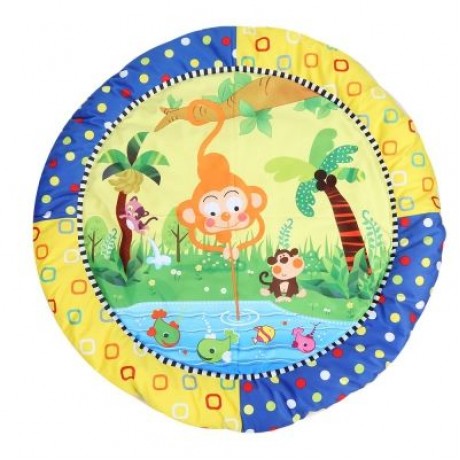 Cartoon Soft Baby Game Mat Play Carpet with Hanging Toy (YELLOW)